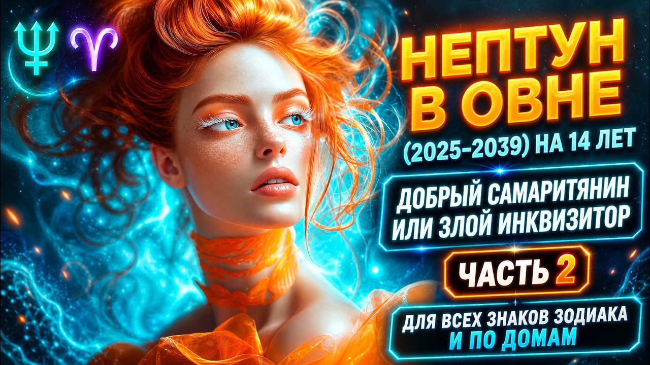 НЕПТУН в  Овне (2025-2039) на 14 лет Часть 2  Для всех знаков зодиака и по  домам
