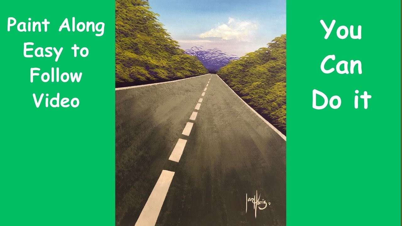 Learn How to Paint Acrylic Road scene | #511 you can do it