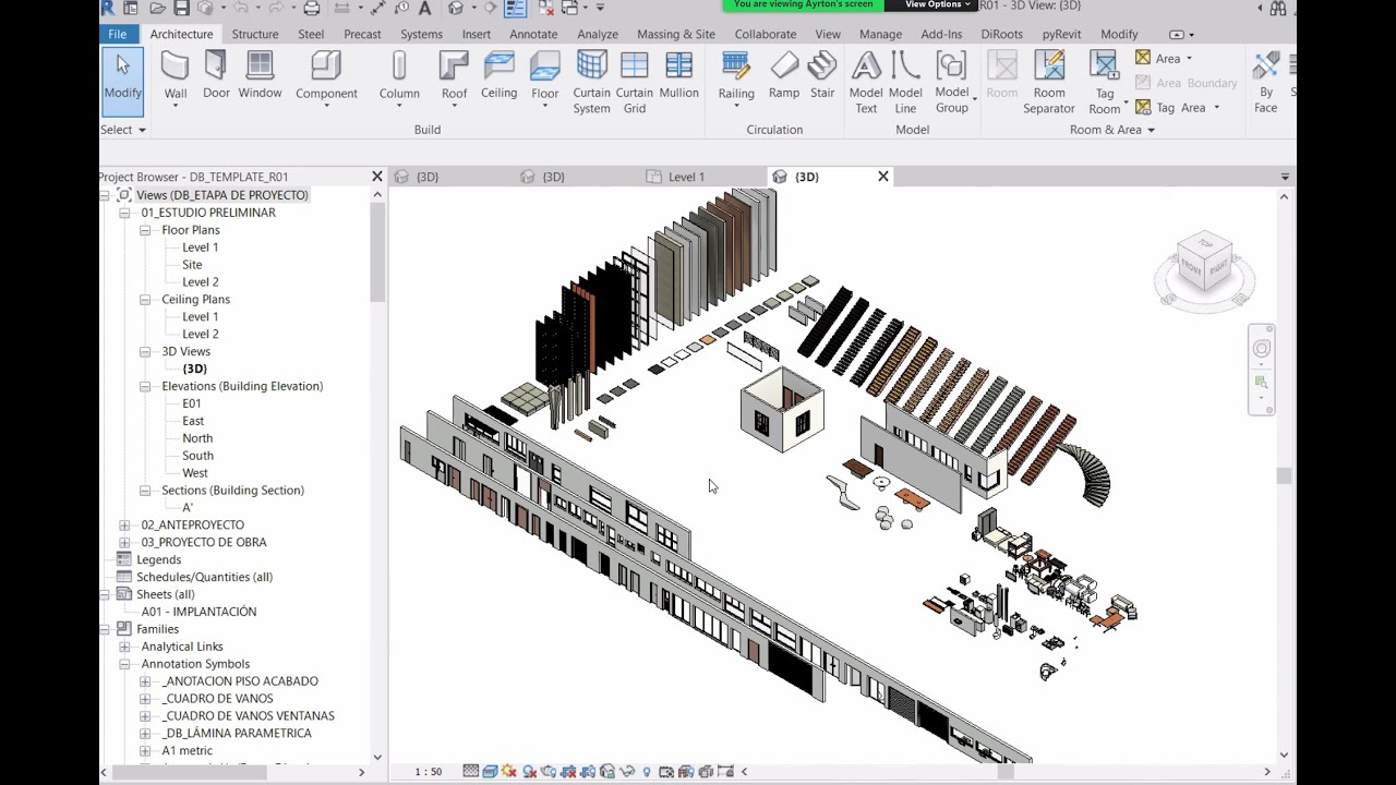Plantilla de Revit para diseño de vivienda  - Arq. Ayrton Ochoa - Perú / Brasil | Grid Studio