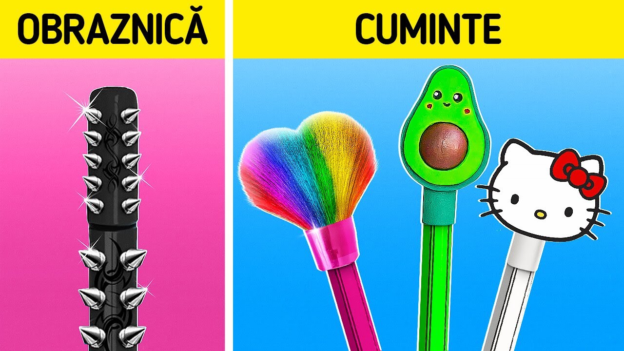 💄 FATA OBRAZNICĂ VS FATA CUMINTE.👑 Trucuri pentru a supraviețui la ore și a copia eficient – 123 GO!