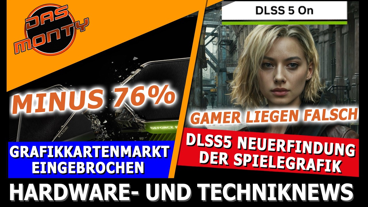 DLSS5 - Neuerfindung der Spielegrafik | Gamer liegen alle falsch | GPU Markt um 76% eingebrochen