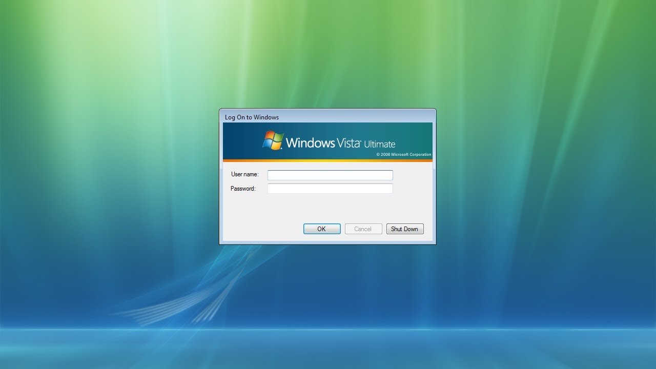[April Fools] Windows Vista with Classic Logon Prompt