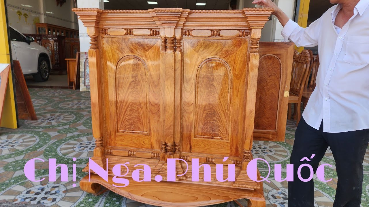 Chị Nga.ĐC Phú Quốc. Đặt Onlie Tủ Thờ 5 Trụ Gõ Đỏ