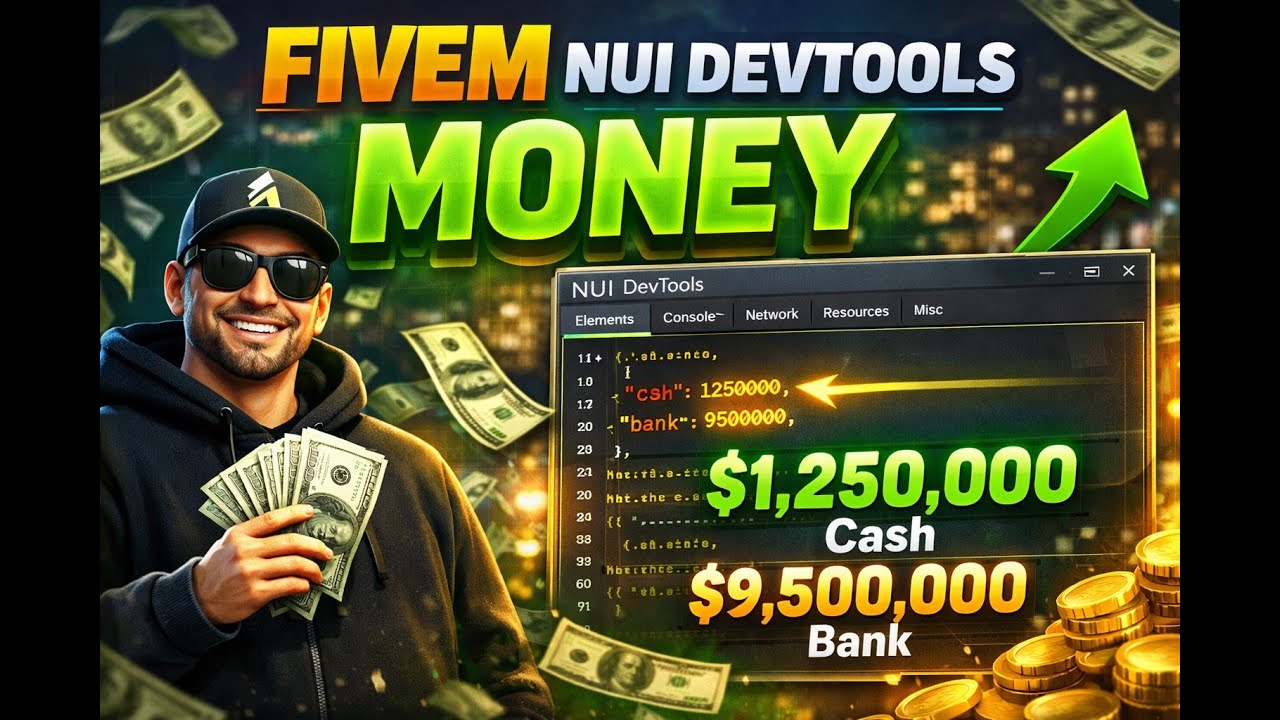 FİVEM NUI DEVTOOLS MAKE MONEY ? BYPASS ALL ANTİCHEAT[2026]
