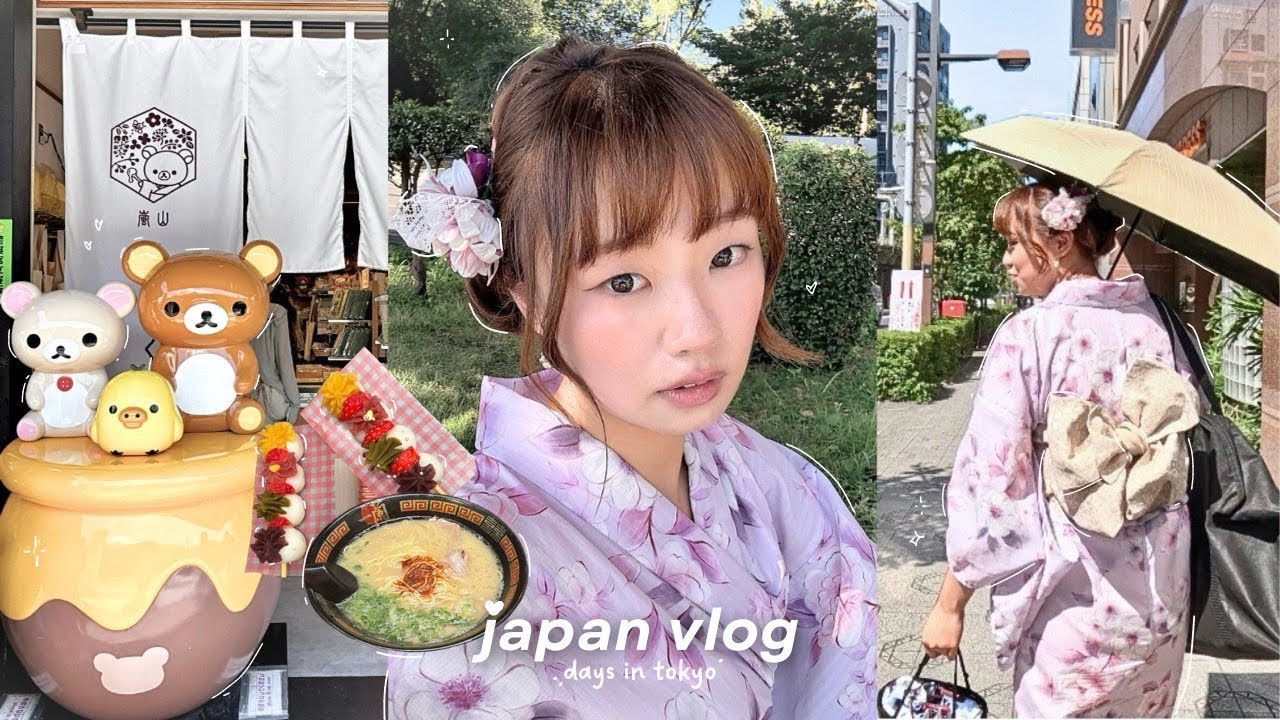 JAPAN VLOG 🍣 tokyo: kimono, fireworks festival, sanrio + anime, shibuya & harajuku shopping, teamlab