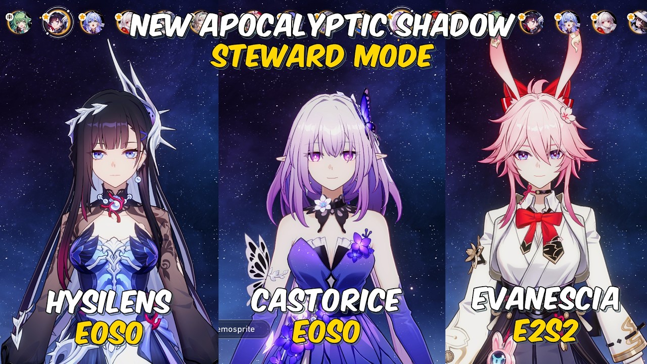 NEW APOCALYPTIC SHADOW 4.4 : STARWARD MODE - HYSILENS E0S0 & CASTORICE E0S0 & EVANESCIA E2S2 | HSR
