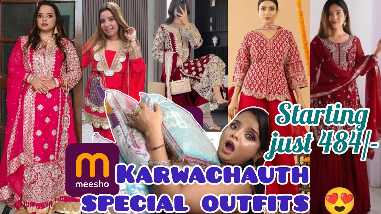 💃Meesho Karwachauth Outfits Haul 💕 | Starting Just ₹484 | Affordable Festive Wear 2025 #meesho