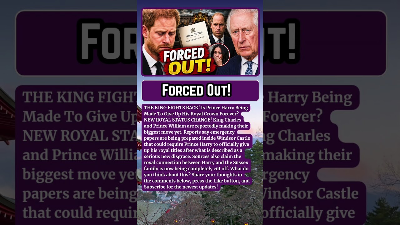 URGENT: FORCED OUT! Prince Harry Reportedly Renounces Royal Titles After Palace Fallout