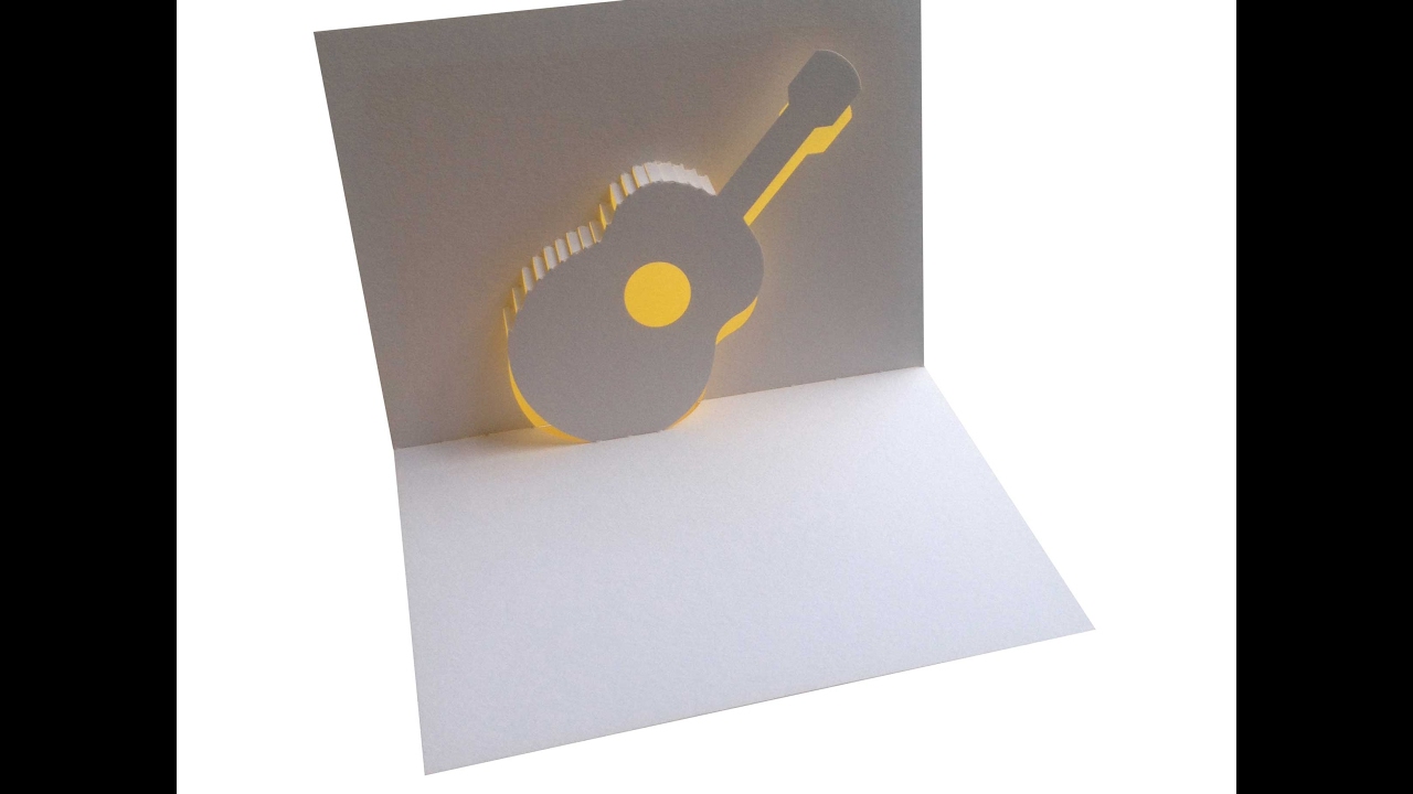 Guitar Pop Up Card Tutorial - Origamic Architecture