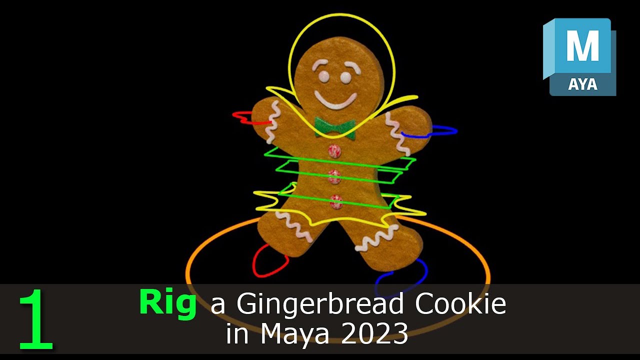 3D Rig a Gingerbread Cookie in Maya 2023 (1/3)
