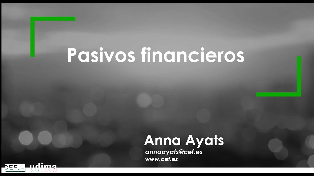 Pasivos financieros