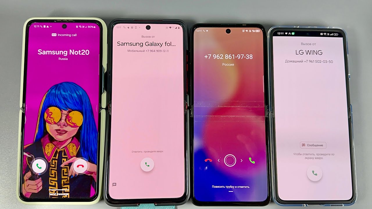 Incoming Call + Outgoing Calls Samsung Galaxy Z Flip 3 vs Motorolla Razr Ultra 40 vs Techno Phantom