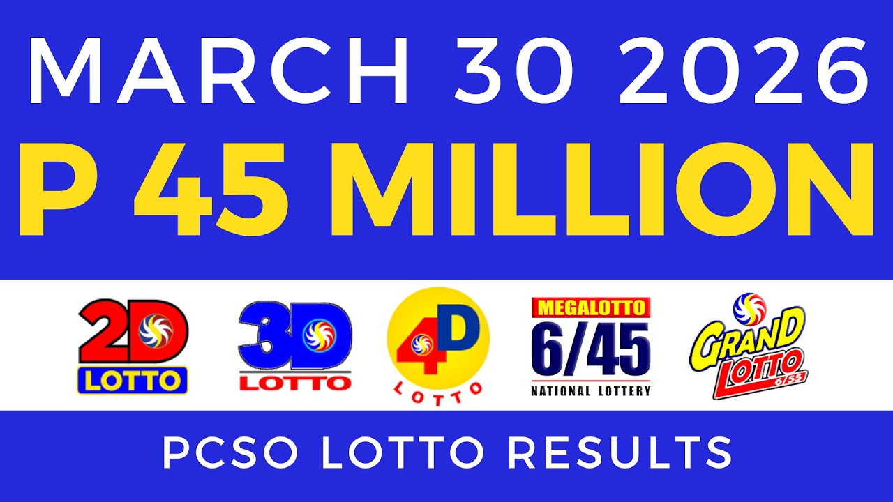 Lotto Result March 30 2026 9pm PCSO
