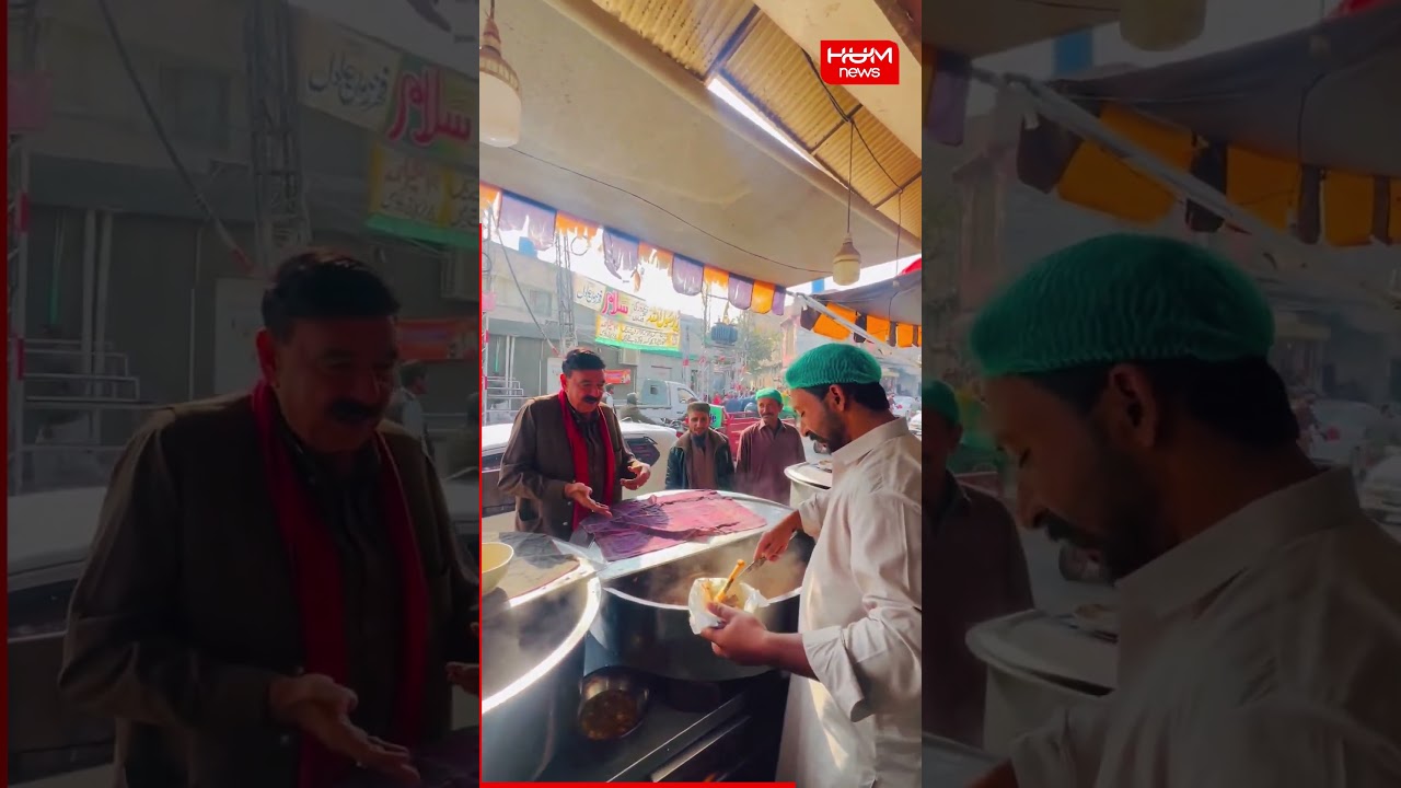 Sheikh Rashid Ahmed buying breakfast at Kashmiri Bazaar | Hum News | Pakistan