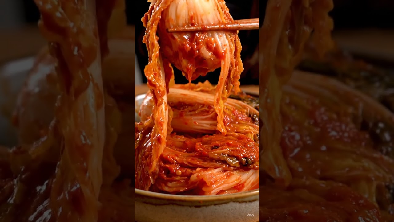 ASMR Spicy Kimchi 🌶️ | Crunchy, Saucy & Juicy Eating Sounds #asmr #food #mukbang