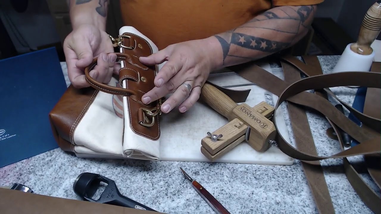 Making the Mail Bag of leather and Canvas (part 1)