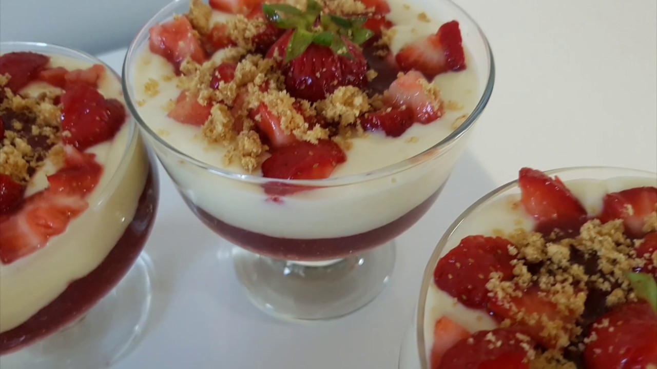 Dessert crémeux  à la fraise