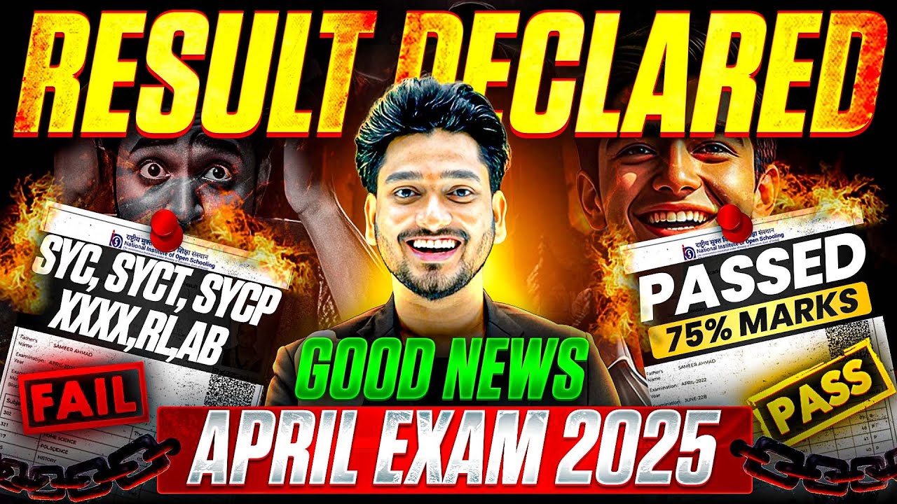 NIOS Result April 2025 Declared | SYC, SYCT, SYCP, XXXX, AB | Must Watch