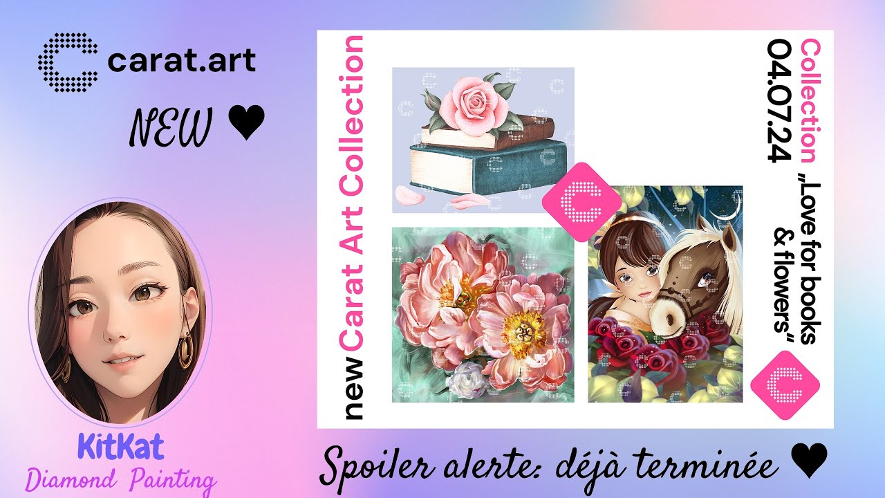 {2024 #diamondpainting 27} Rose & Books 🌹 avant-première (terminée) Carat.Art