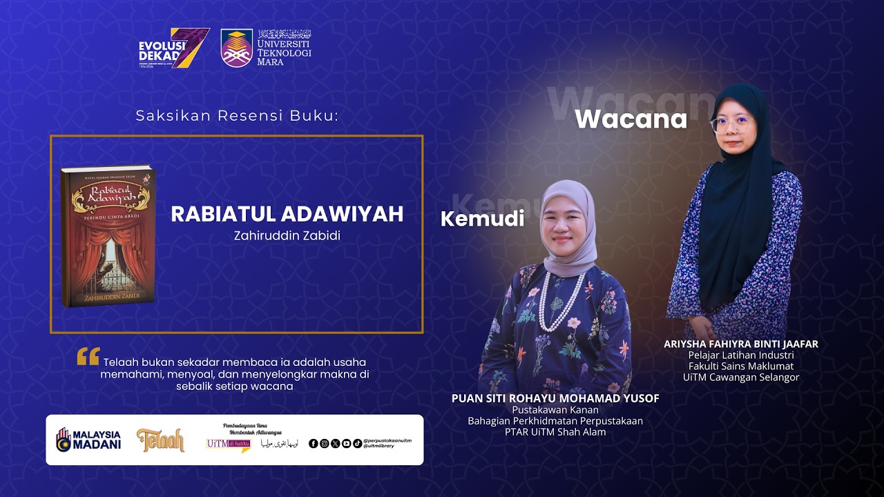 Siri Telaah Resensi Buku bersama Arisyha Fahiyra binti Jaafar