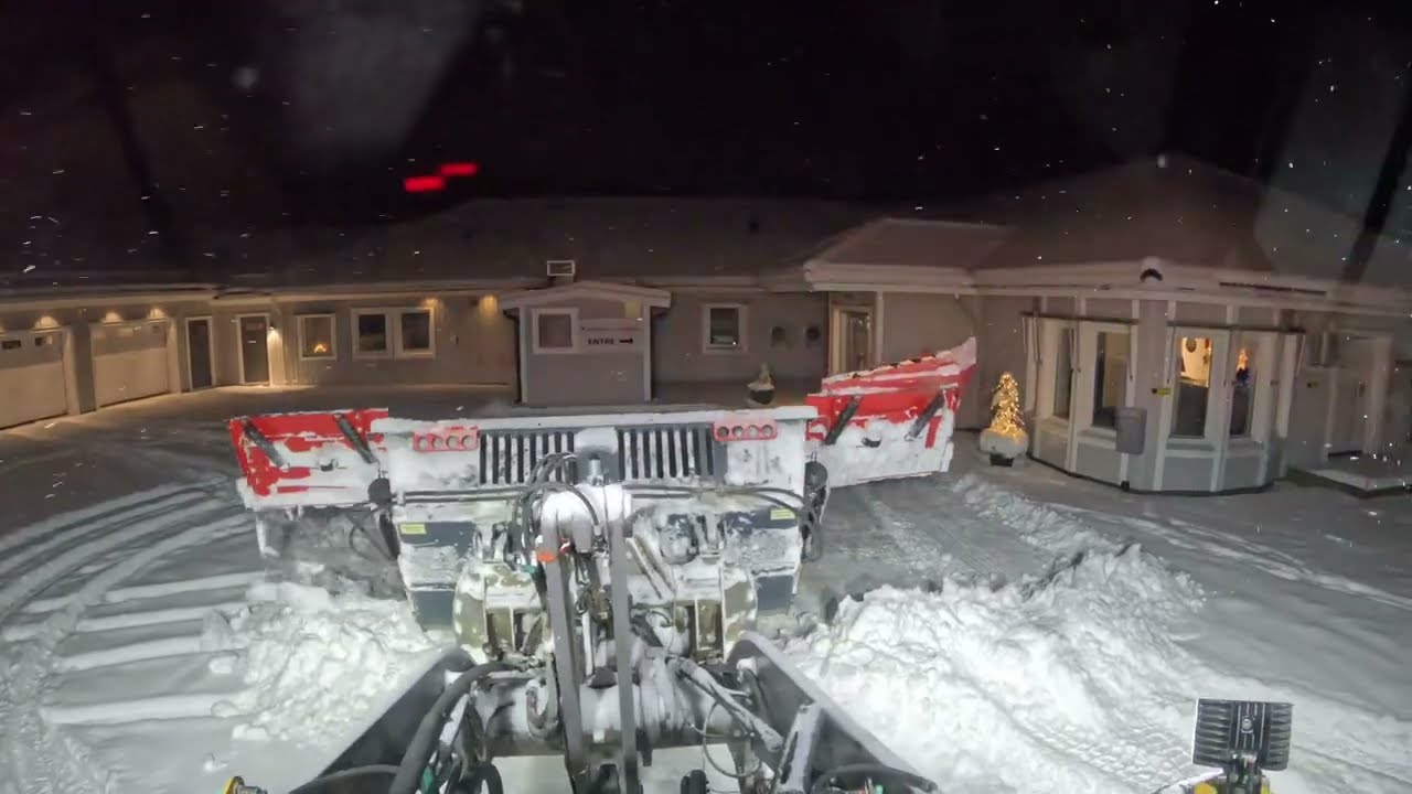 First snow removal of the season.