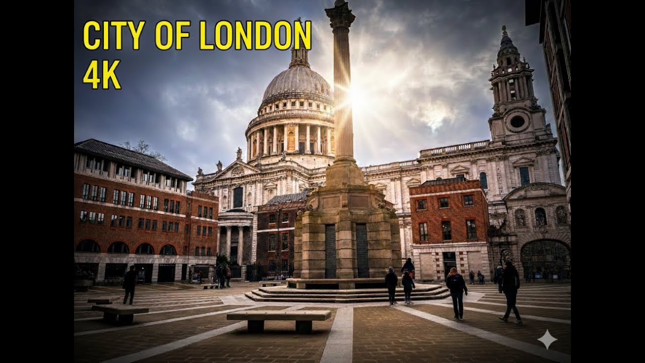 London Walking 2026 Tour| City of London St. Paul's Cathedral to Tate Modern| 4K