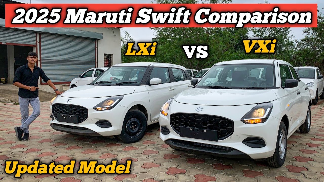 Full comparison 🔥 Maruti Swift LXi VS VXi 2025 Updated Model 