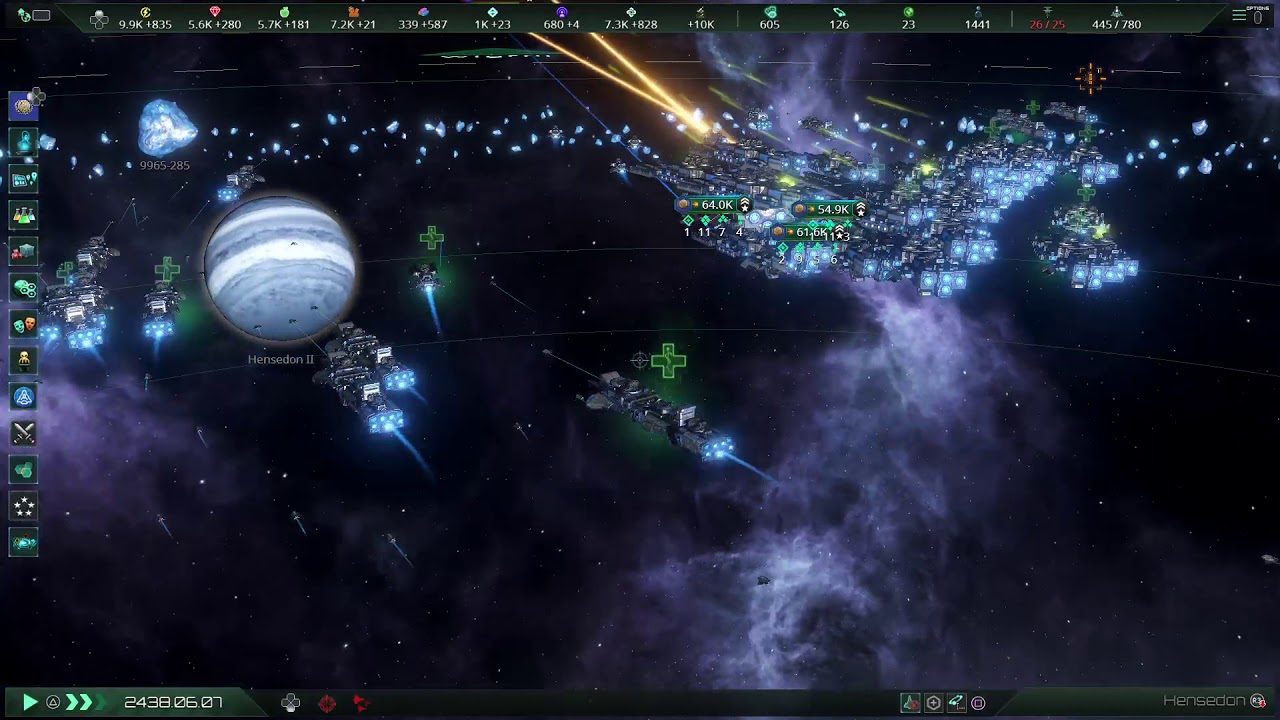 Stellaris huge fleet battle