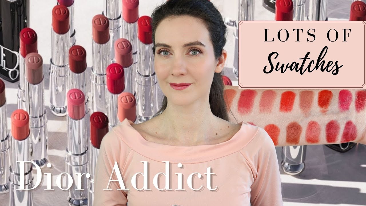 DIOR Addict Refillable Hydrating Shine lipsticks SWATCHES in natural light  |Review & closeups