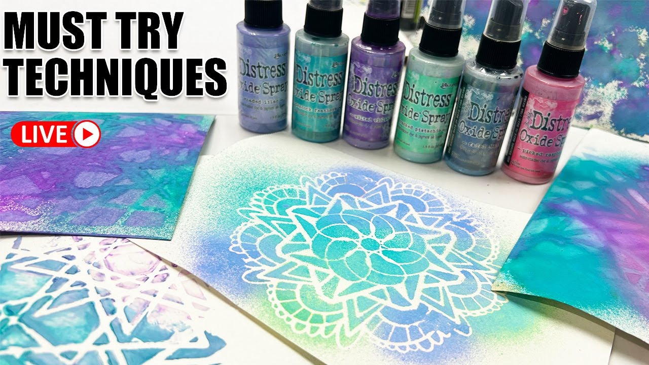 MASTERING Distress Oxide SPRAYS: 3 Stunning Techniques!