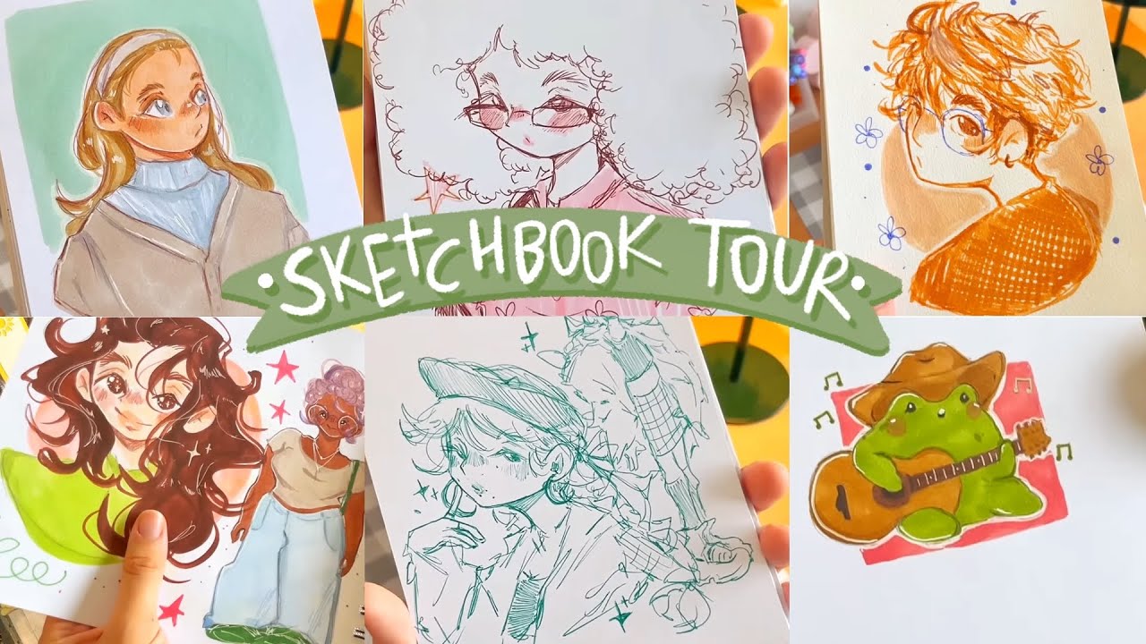 📒 tour pelos meus sketchbooks | 2024 e 2025 ✏️  + comentários!