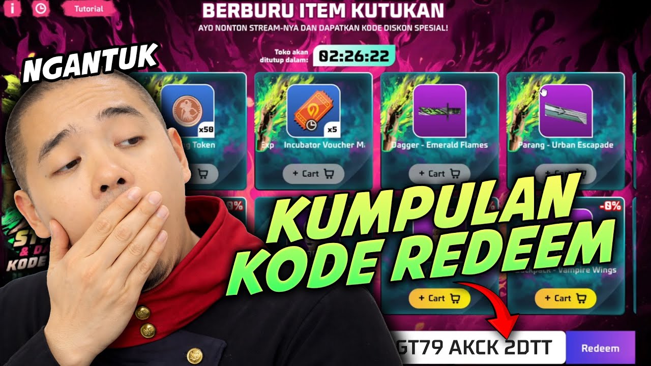 CARA DAPAT KODE REDEEM TOKO KELONTONG ITEM KUTUKAN TANPA NONTON LIVE NYA?