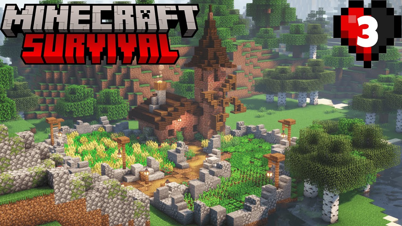 Yel Değirmeni Evcil Hayvanlar ve Mükemmel Tarlalar - Minecraft 1.20 Survival