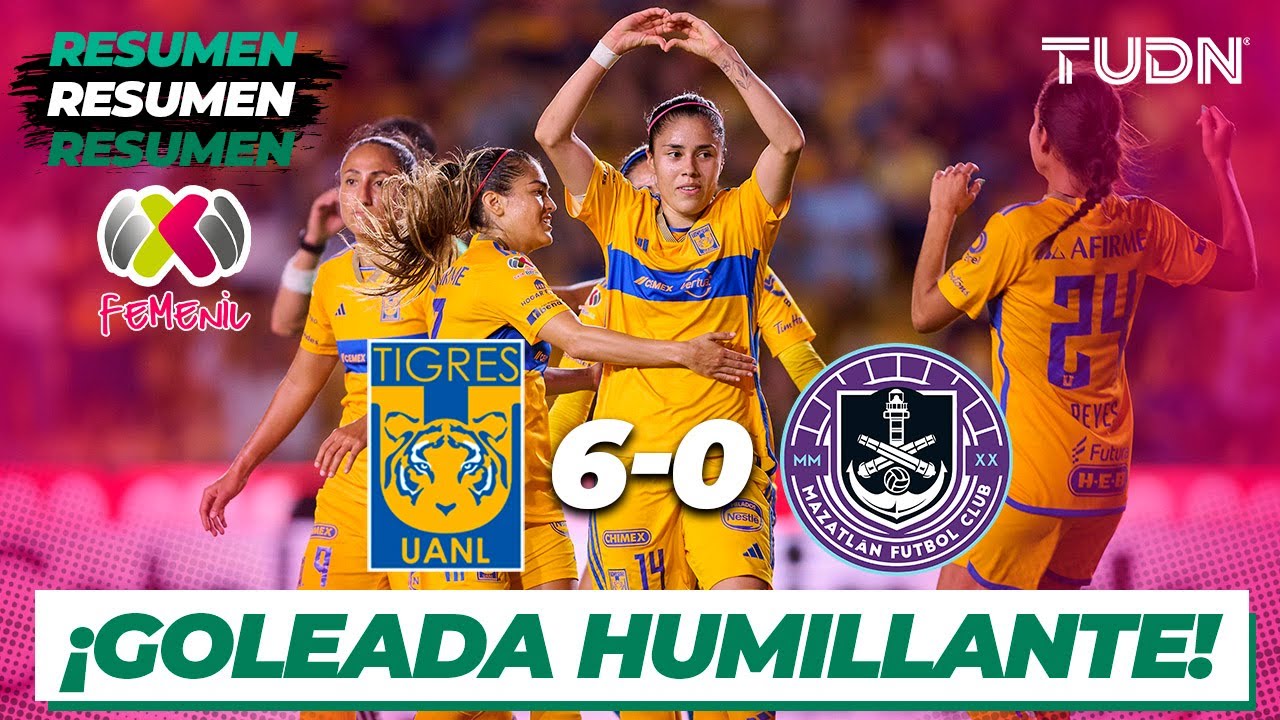 Resumen y goles | Tigres 6-0 Mazatlán | AP2023 Liga Mx Femenil J3 | TUDN