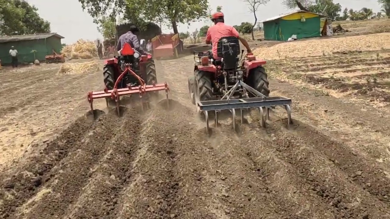 😎😎😎😎😎😎😎💪💪💪💪Mahindra Jivo 305 4wd vs Vst Shakti 27 Virat with 7 Teeth Cultivator Competition Demo😎😎😎