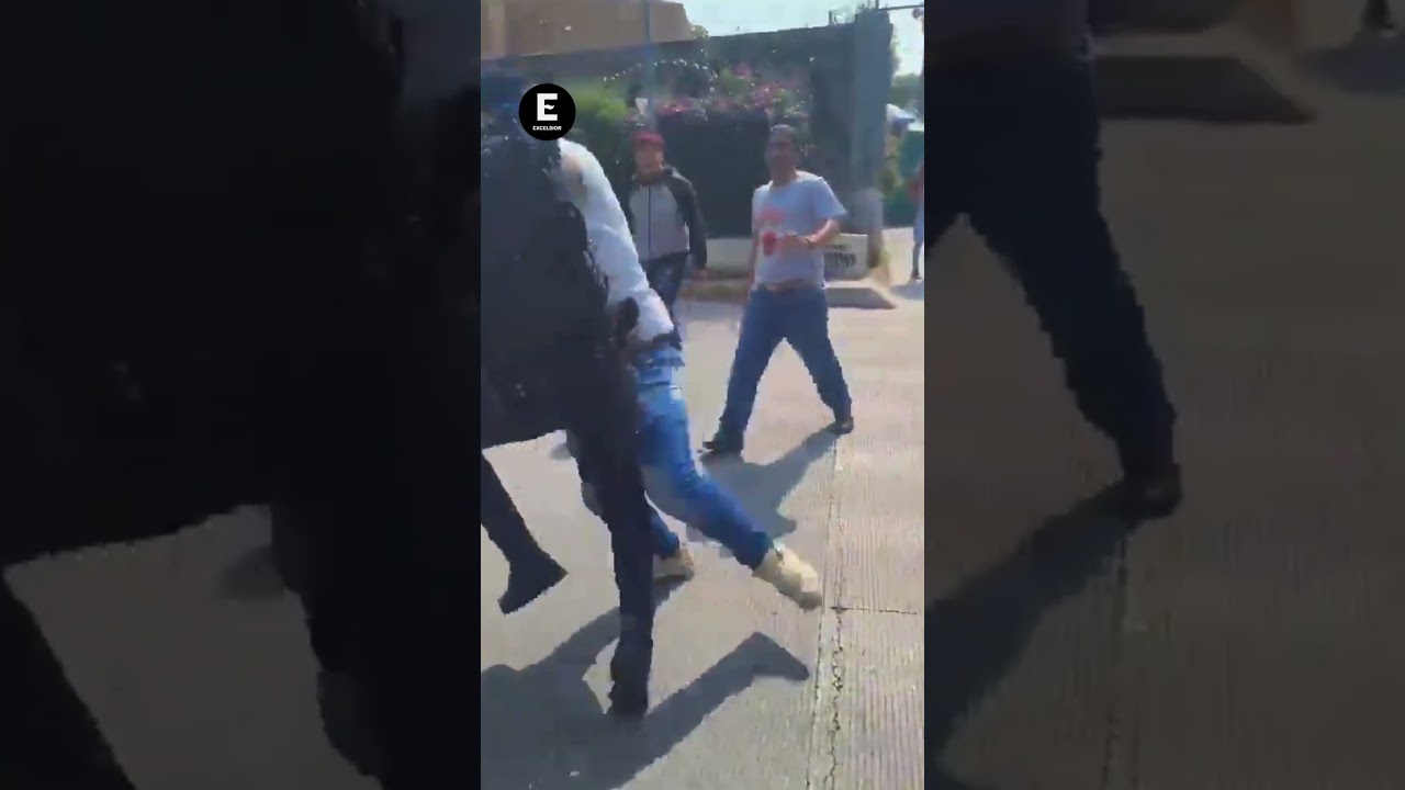 ¡Es de a solos! Policía de CDMX pelea contra civil y sale perdiendo