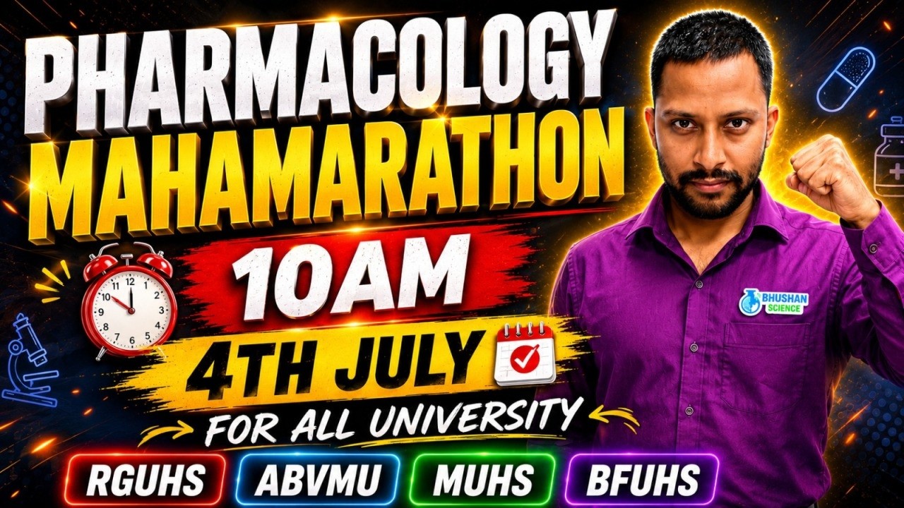 Pharmacology Complete Revision Class 📝 Mahamarathon Session | Important Topics for Nursing Exams