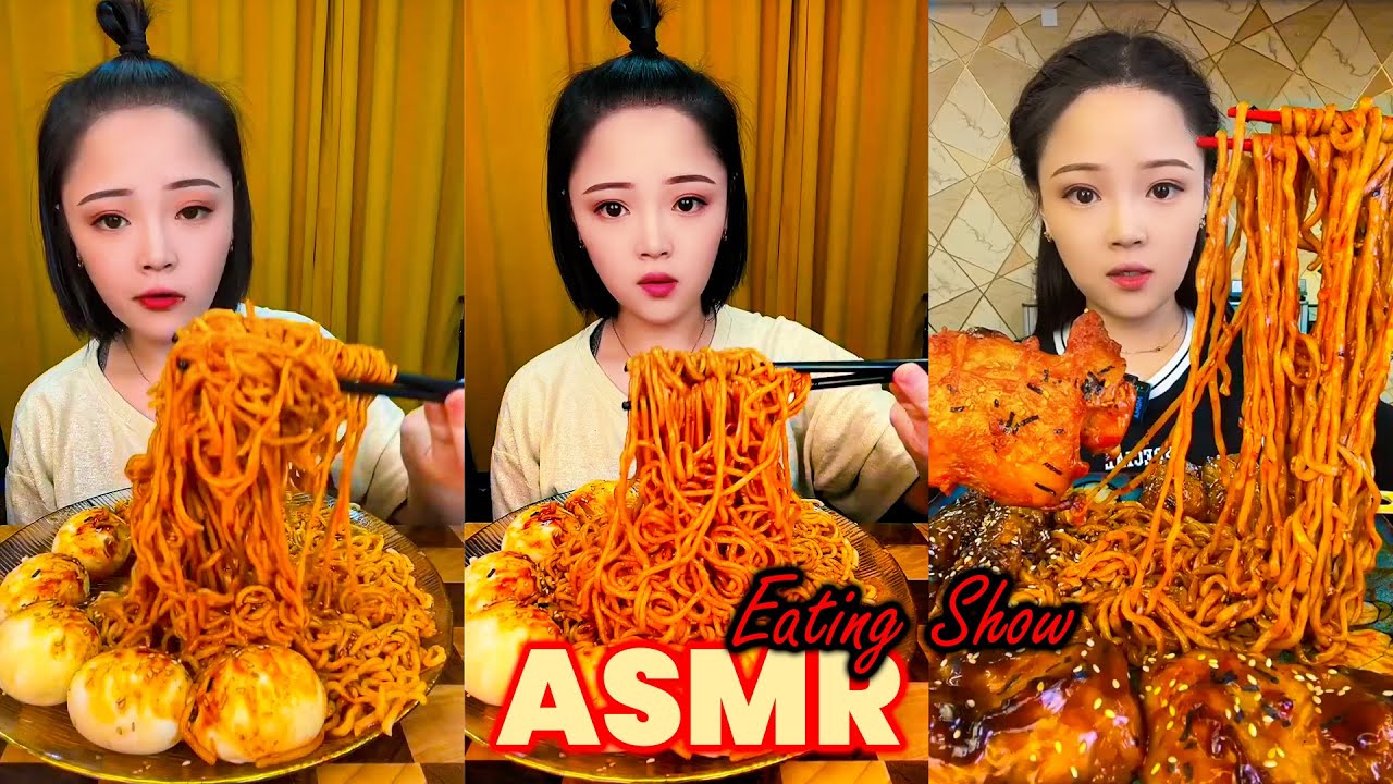 #ASMR #MUKBANG | #SPICY KOREAN NOODLES EATING | #VITAL #TIKTOK #eatingsounds @zbx888 #eating_show