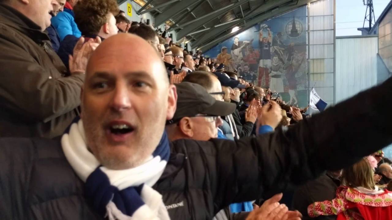 Falkirk FC vs Hibernian - Falkirk fans celebrate, 3-2, 13th May 2016