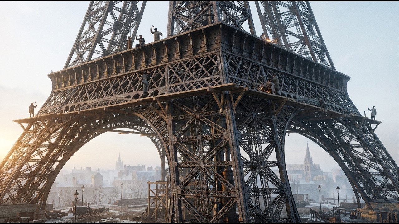 Building the Eiffel Tower in the 1880s