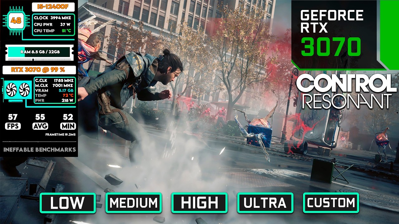 Control Resonant RTX 3070 Benchmark &ndash; All Settings Tested | 1080p & 1440p