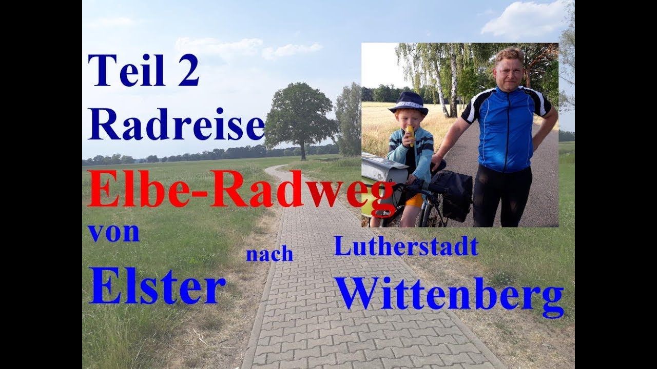Fahrradfahrt mit Kind entlang des Elberadweges - baden in der Elbe