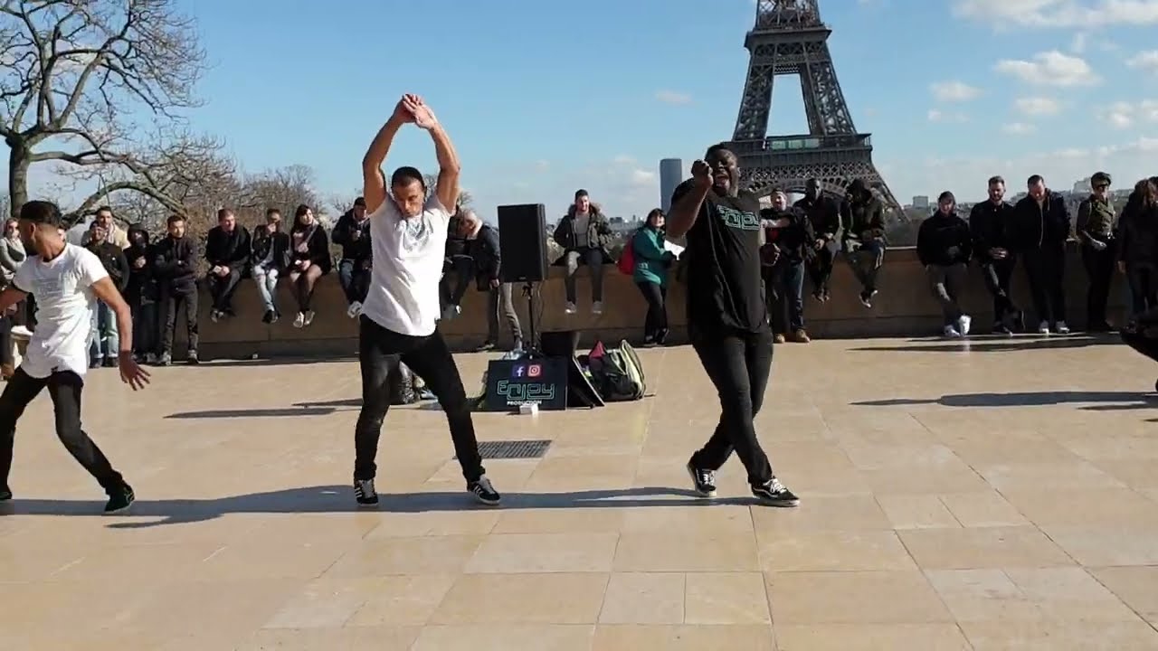 Amazing Paris Street Dance Show ( Esplanade du Trocadéro) || Laugh with enjoy production Paris 😂😂