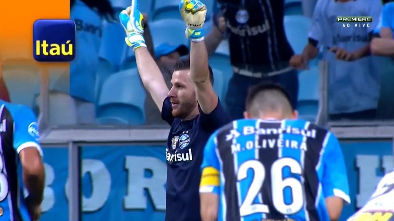 Paulo Victor defende Penalti de Robinho! Gremio 2 x 0 Atletico-MG - Brasileir&atilde;o 06/08/2017 [HD]