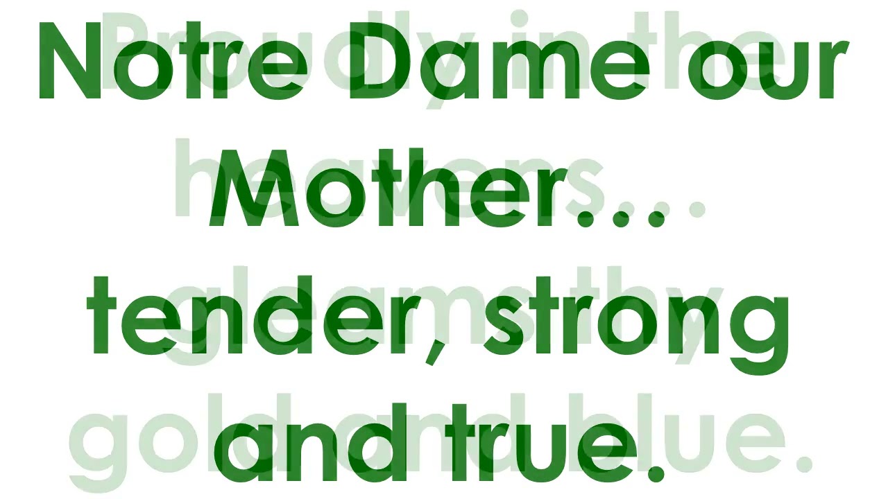 NOTRE DAME OUR MOTHER ppt