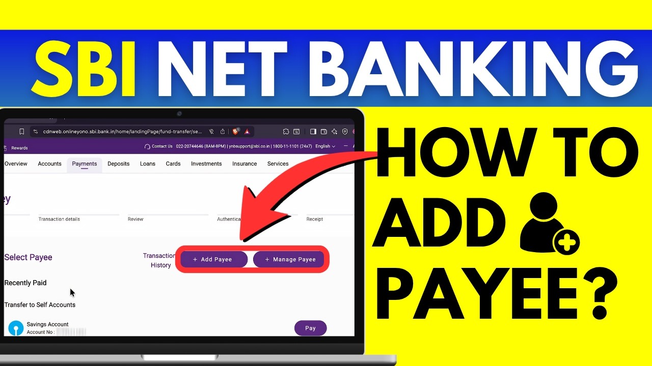 How To Add Payee Account in YONO SBI Net Banking for Fund Transfer?