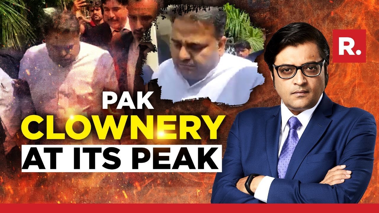 Arnab's Commentary On Fawad Chaudhry Running Shows Pak Clownery At Its Peak