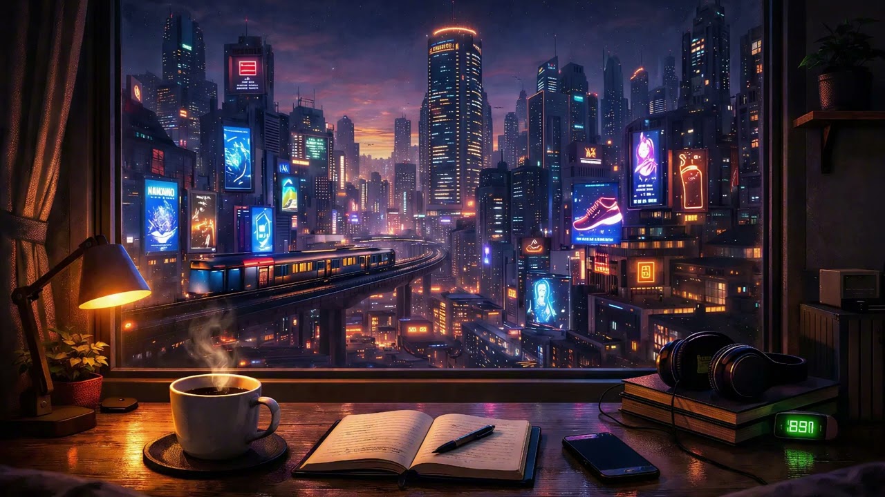 Afternoon Future City 🌇 Cyberpunk Vibes - Lofi Beats for Relaxing & Study ☕
