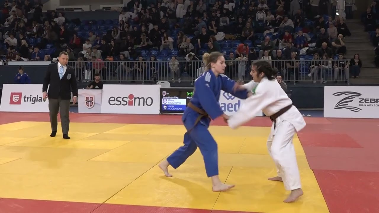 Divna Milanović TAM Janja Vodeničar RAD 1:0 -52kg #PrvenstvoSrbijeKadeti2026