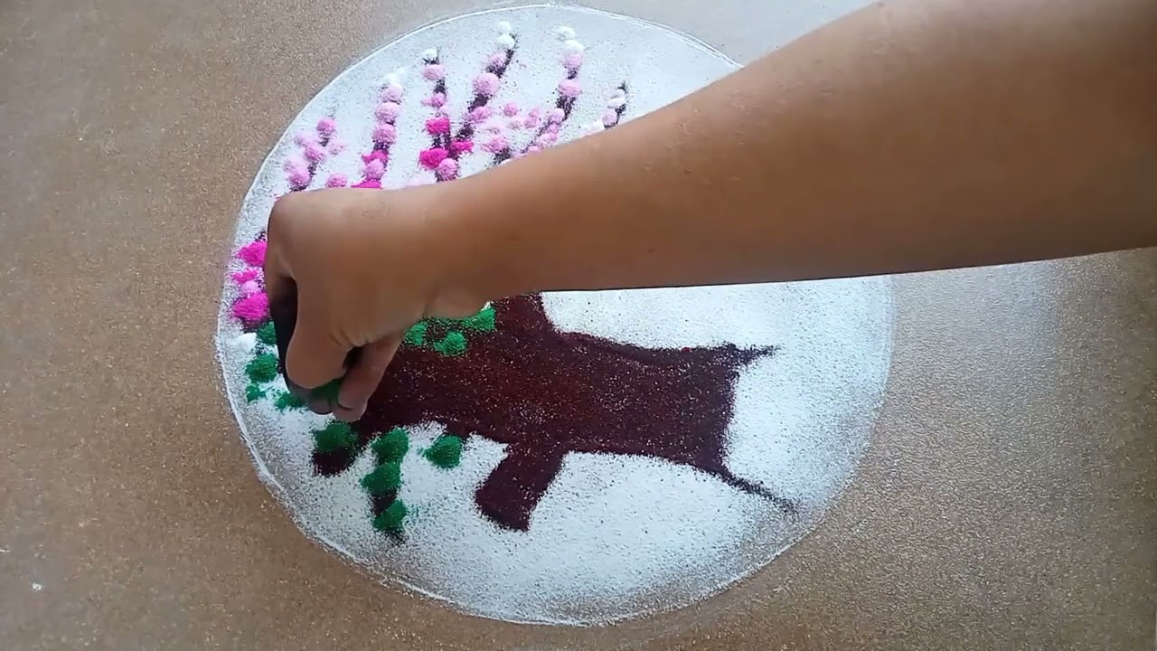 सिनेरी रंगीली#rangoli #art #indianrangole #fyp 